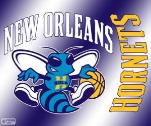 пазл Логотип Нью-Орлеан Хорнетс, НБА команды. Юго-Западный дивизион, Западная конференция
